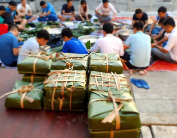 Tet Banh Chung (Vietnamese sticky rice cake)